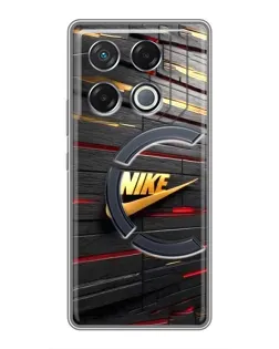Чехол для Infinix GT 20 Pro с картинкой «Золотой Nike на металле» Чехол для Infinix GT 20 Pro с картинкой «Золотой Nike на металле»