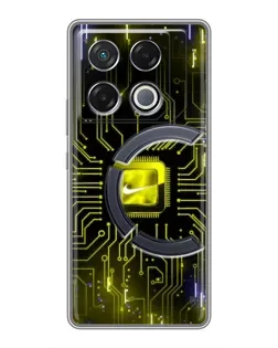 Чехол для Infinix GT 20 Pro с картинкой «Nike — золотая искра» Чехол для Infinix GT 20 Pro с картинкой «Nike — золотая искра»