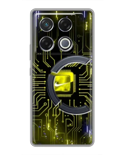 Чехол для Infinix GT 20 Pro с картинкой «Nike — золотая искра»