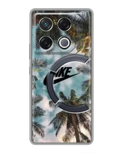 Чехол для Infinix GT 20 Pro с картинкой «Тропический принт Nike» Чехол для Infinix GT 20 Pro с картинкой «Тропический принт Nike»