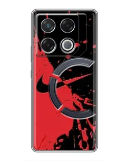 Чехол для Infinix GT 20 Pro с картинкой «Красные брызги Nike» Чехол для Infinix GT 20 Pro с картинкой «Красные брызги Nike»