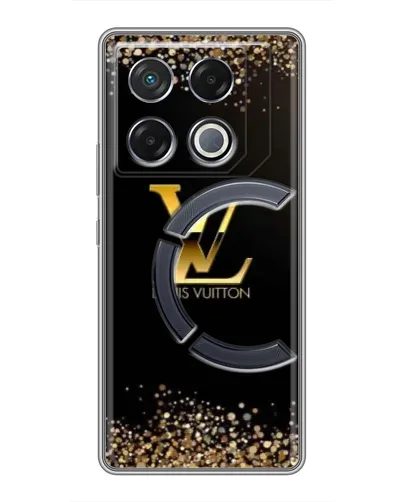 Чехол для Infinix GT 20 Pro с картинкой «LV — золотые искры»