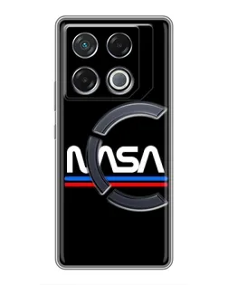 Чохол для Infinix GT 20 Pro з картинкою «NASA — класика Red Blue» Чохол для Infinix GT 20 Pro з картинкою «NASA — класика Red Blue»