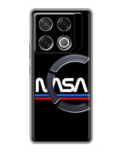 Чехол для Infinix GT 20 Pro с картинкой «NASA — классика Red Blue» Чехол для Infinix GT 20 Pro с картинкой «NASA — классика Red Blue»