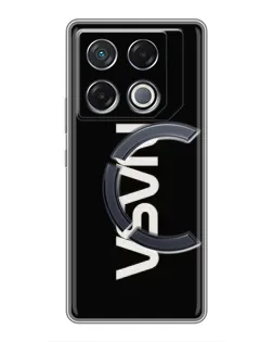 Чехол для Infinix GT 20 Pro с картинкой «NASA — вертикальный логотип»