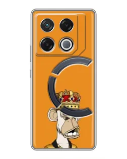 Чехол для Infinix GT 20 Pro с картинкой «Золотая обезьяна Bored Ape»