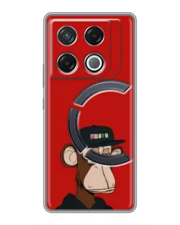 Чехол для Infinix GT 20 Pro с картинкой «Bored Ape — красный фон»