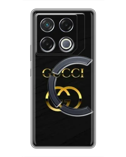 Чехол для Infinix GT 20 Pro с картинкой «Золотой логотип Gucci»