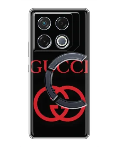 Чехол для Infinix GT 20 Pro с картинкой «Gucci — красный логотип»