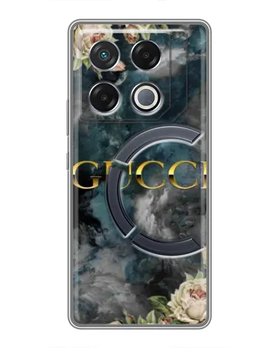 Чехол для Infinix GT 20 Pro с картинкой «Абстрактные цветы Gucci»