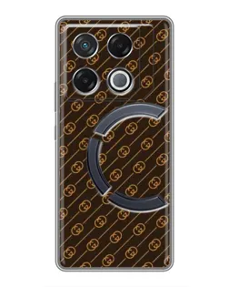 Чехол для Infinix GT 20 Pro с картинкой «Gucci — золотые диагонали»