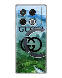 Чехол для Infinix GT 20 Pro с картинкой «Gucci — горный пейзаж»