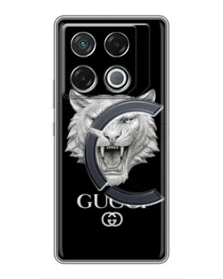 Чехол для Infinix GT 20 Pro с картинкой «Gucci — серебряный лев»