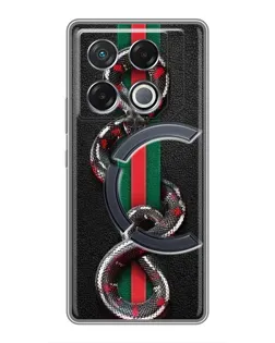 Чехол для Infinix GT 20 Pro с картинкой «Gucci — змея на полосе»