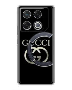 Чехол для Infinix GT 20 Pro с картинкой «Gucci — золото на черном»