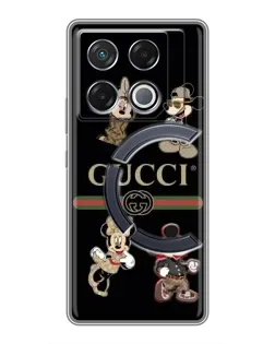 Чехол для Infinix GT 20 Pro с картинкой «Gucci — герои Disney и монограмма»