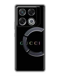 Чехол для Infinix GT 20 Pro с картинкой «Gucci — неоновый минимализм»