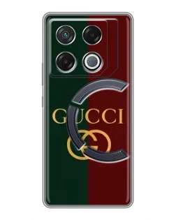 Чехол для Infinix GT 20 Pro с картинкой «Gucci — темно-зеленый градиент»