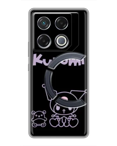 Чехол для Infinix GT 20 Pro с картинкой «Kuromi — черный минимализм»
