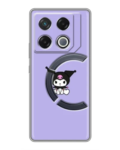 Чехол для Infinix GT 20 Pro с картинкой «Kuromi — фиолетовый минимализм»