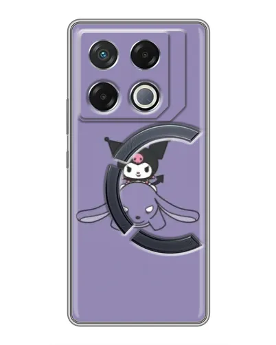 Чехол для Infinix GT 20 Pro с картинкой «Kuromi на лиловом фоне»