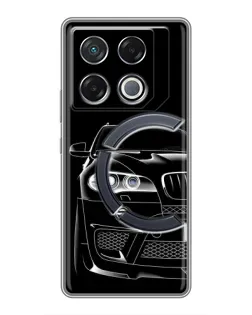 Чехол для Infinix GT 20 Pro с картинкой «Темный силуэт BMW»