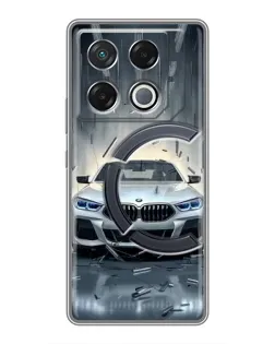Чехол для Infinix GT 20 Pro с картинкой «BMW в свете фар»