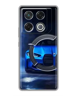 Чехол для Infinix GT 20 Pro с картинкой «Голубая BMW M4»