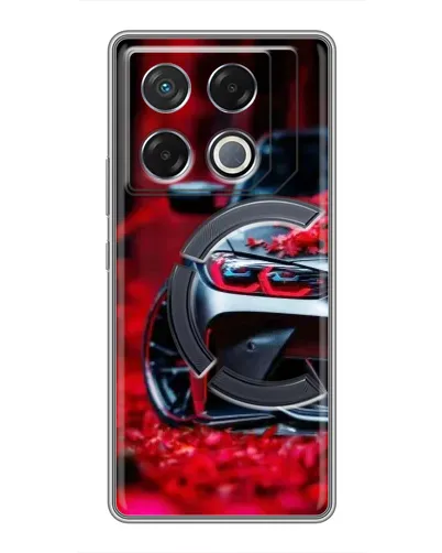 Чехол для Infinix GT 20 Pro с картинкой «Спортивная BMW и цветы» Чехол для Infinix GT 20 Pro с картинкой «Спортивная BMW и цветы»