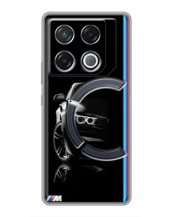Чехол для Infinix GT 20 Pro с картинкой «Силуэт BMW в темноте»