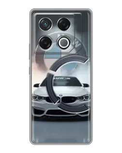Чехол для Infinix GT 20 Pro с картинкой «BMW в белом дыму»