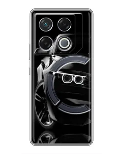Чехол для Infinix GT 20 Pro с картинкой «Черная BMW — профиль»