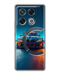 Чехол для Infinix GT 20 Pro с картинкой «BMW — огни неона»