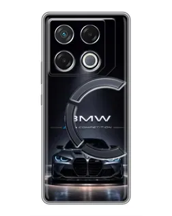 Чехол для Infinix GT 20 Pro с картинкой «BMW сквозь ночной город»