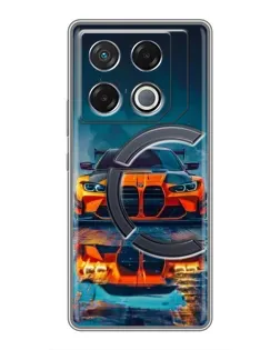 Чехол для Infinix GT 20 Pro с картинкой «BMW — золотая эмблема»