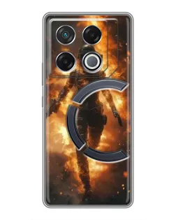 Чехол для Infinix GT 20 Pro с картинкой «BMW — скорость в дожде»
