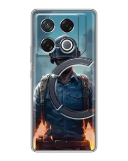 Чехол для Infinix GT 20 Pro с картинкой «PUBG — реалистичный герой»