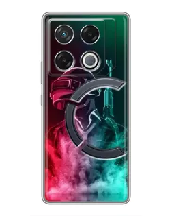 Чехол для Infinix GT 20 Pro с картинкой «PUBG — огненный воин»