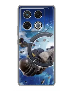 Чехол для Infinix GT 20 Pro с картинкой «Десант PUBG — прыжок»