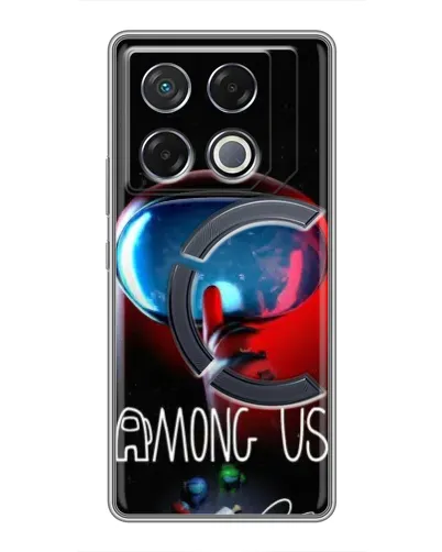Чехол для Infinix GT 20 Pro с картинкой «Красный импостер — макро»