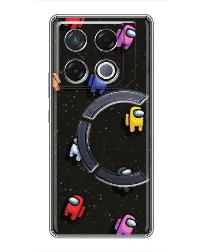 Чехол для Infinix GT 20 Pro с картинкой «Космический паттерн Among Us»