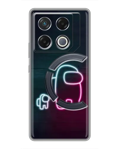 Чехол для Infinix GT 20 Pro с картинкой «Among Us неон-арт»