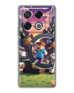 Чехол для Infinix GT 20 Pro с картинкой «Стив на ферме»