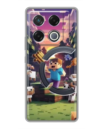 Чехол для Infinix GT 20 Pro с картинкой «Стив на ферме» Чехол для Infinix GT 20 Pro с картинкой «Стив на ферме»