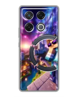 Чехол для Infinix GT 20 Pro с картинкой «Стив и космос»