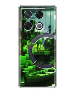 Чехол для Infinix GT 20 Pro с картинкой «Minecraft лесной пейзаж»