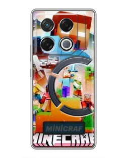 Чехол для Infinix GT 20 Pro с картинкой «Minecraft герои игры»