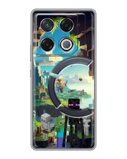 Чехол для Infinix GT 20 Pro с картинкой «Эндермен в лесу»