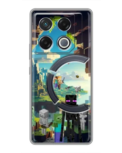 Чехол для Infinix GT 20 Pro с картинкой «Эндермен в лесу» Чехол для Infinix GT 20 Pro с картинкой «Эндермен в лесу»
