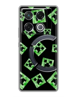 Чехол для Infinix GT 20 Pro с картинкой «Паттерн с криперами»